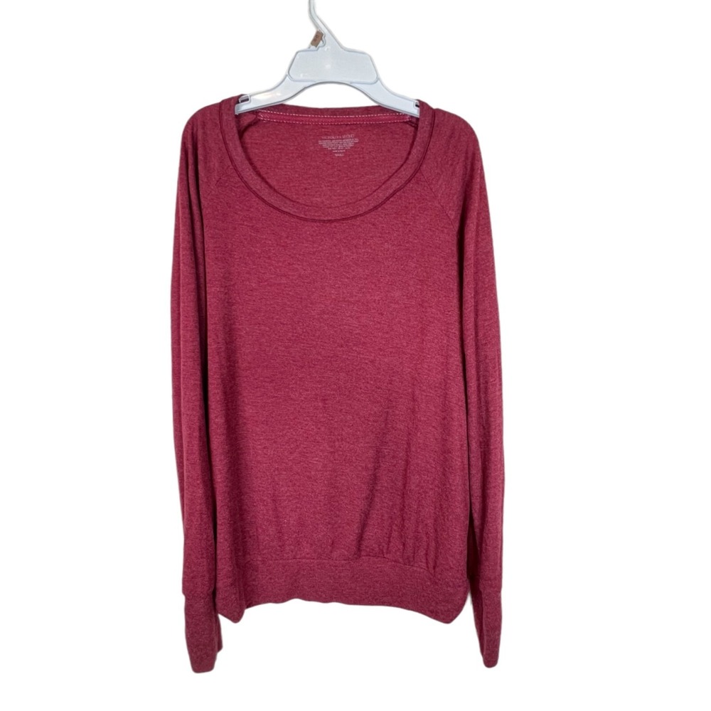 Victoria's Secret Womens‎ S Top Maroon Cinched Lightweight Shirt Size Small